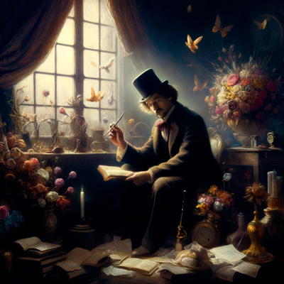 09 de abril 1821 Nace Charles Baudelaire representacion ia artistica