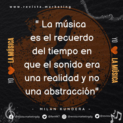 Frase Miran Kundera de la Música