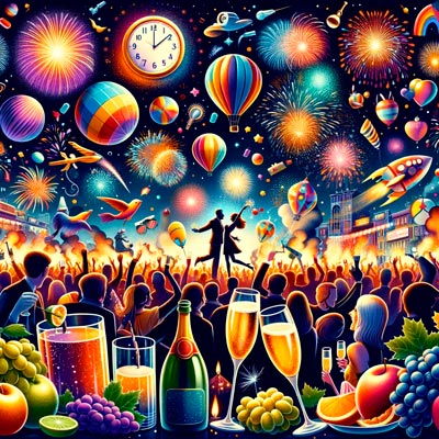 31 de Diciembre Celebramos el Fin de Ano colección vibrante y colorida