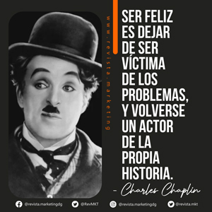 Frase de Charles Chaplin ser feliz rm