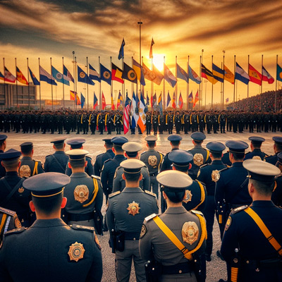 02 de enero Día Internacional del Policía imagen conmemorativa y respetuosa