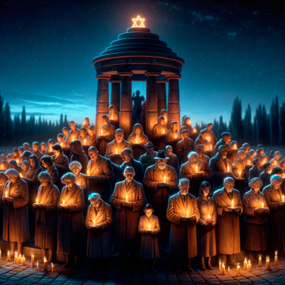 27 de enero Día Internacional de Conmemoración de las Víctimas del Holocausto representación conmemorativa