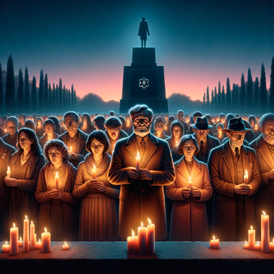 27 de enero Día Internacional de Conmemoración de las Víctimas del Holocausto representación respetuosa