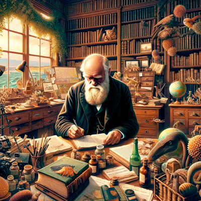 12 de febrero 1809 Nace Charles Darwin ilustración representativa