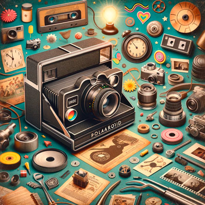 21 de febrero 1947 Polaroid presenta su primera cámara fotográfica representación ia artística