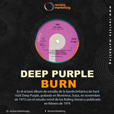 14 de febrero 1974 se lanza el álbum Burn de Deep Purple