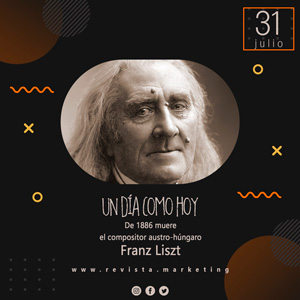 31 de julio 1886 Muere Franz Liszt