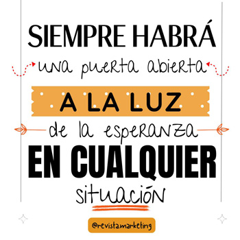 Frase de la esperanza en Revista Marketing