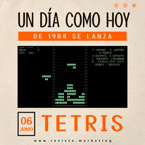 06 de junio 1984 Se lanza Tetris