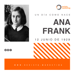 12 de junio 1929 Nace Ana Frank