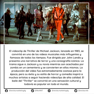 Thriller de Michael Jackson Mejor VIdeo Revista Marketing