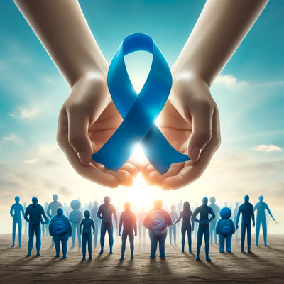 31 de marzo Dia Mundial Contra el Cancer de Colon Listo azul