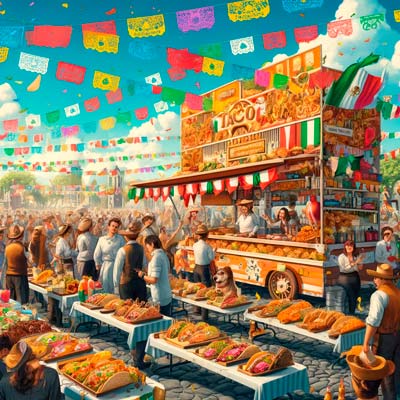 31 de marzo Día del Taco en México escena ia representativa