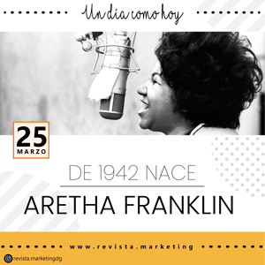 Un día como hoy pero de 1942 Nace Aretha Franklin