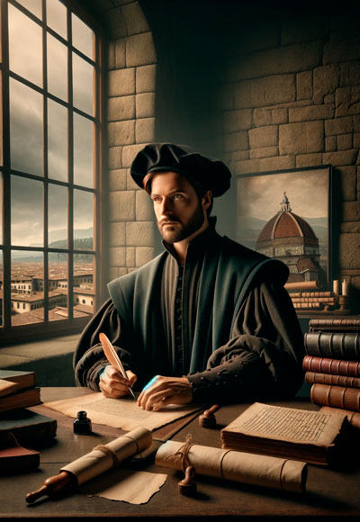 03 de mayo 1469 Nace Nicolas Maquiavelo retrato