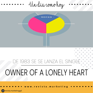 08 de octubre 1983 Un día como hoy se lanza el single Owner of A Lonely Heart