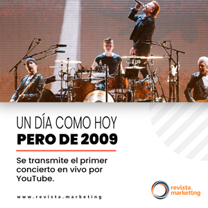 25 de octubre 2009 Primer concierto en vivo por YouTube U2 360 Tour