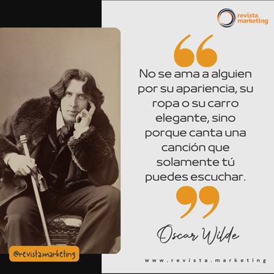 Frase de Oscar Wilde amar en Revista Marketing