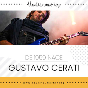 11 de agosto 1959 Nace Gustavo Cerati