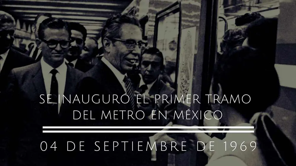Inauguraci&oacute;n 1er tramo del metro en M&eacute;xico 04 de septiembre 1969
