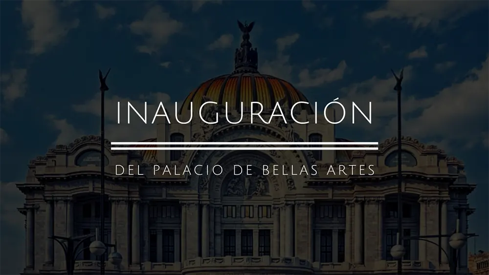 inauguraci&oacute;n del Palacio de Bellas 29 de septiembre 1934 Artes en M&eacute;xico