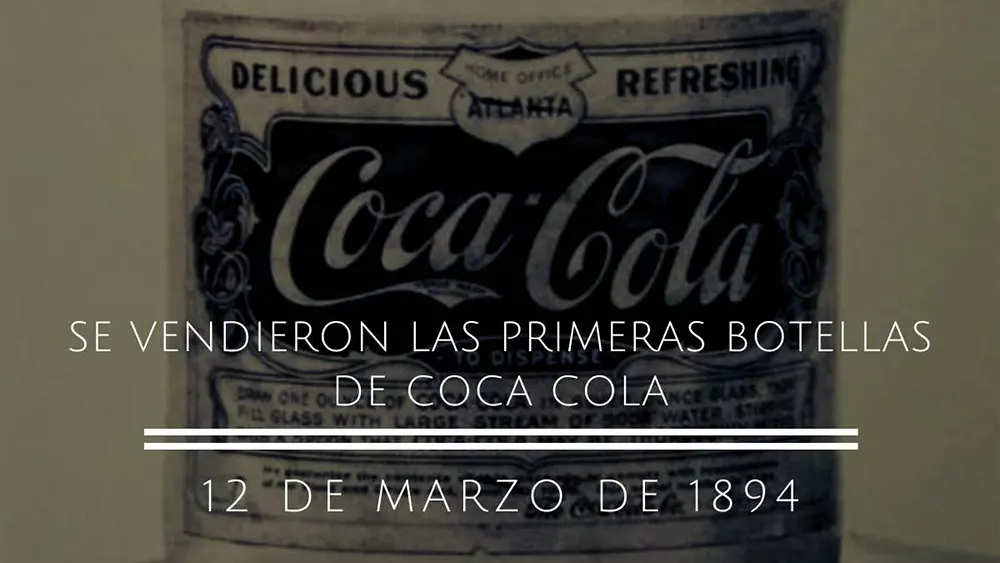 se vende la primera Coca Cola embotellada 12 de marzo 1894