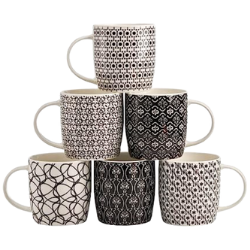 Juego de 6 tazas de café de 11 onzas